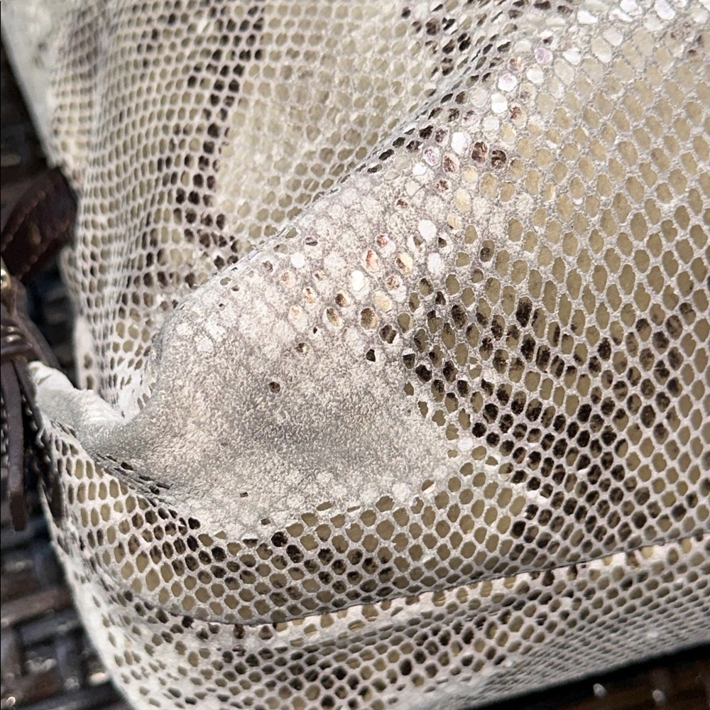 Downey & Bourke Kitney Silver Python Medium Bag - image 7